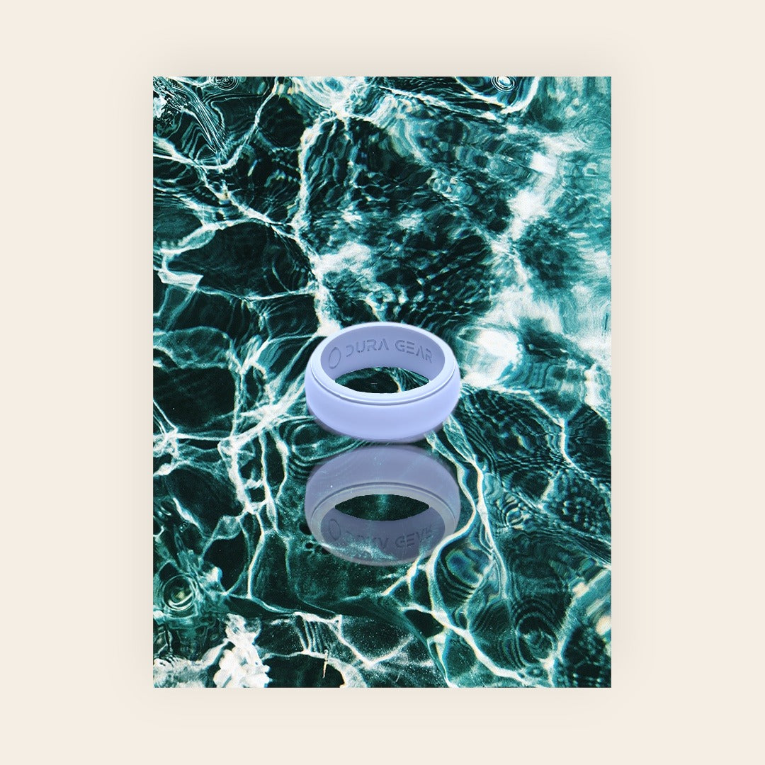 light grey silicone ring Dura Gear The Gentleman mens ring clean minimal flexible everyday wear