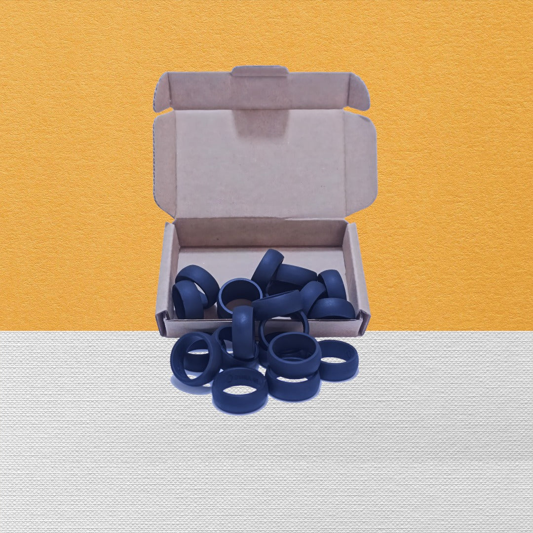 Dura Gear The Easy silicone rings in box – durable flexible rings for everyday wear